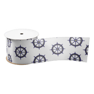 Nautical Boat Captain Sailors Anchor Satin Ribbon