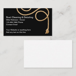Nautical Boat Cleaning & Detailing Business Cards