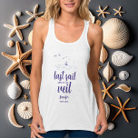 Nautical Boat Last Sail Veil Name Bachelorette Singlet<br><div class="desc">A fun,  elegant bachelorette party custom tank top featuring modern typography and calligraphy with the title "last sail before the veil". A chic nautical design for a modern bride and her bachelorettes.</div>