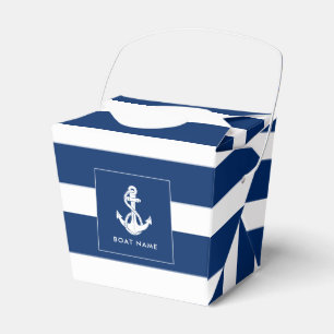 Nautical Boat Name Anchor Beach Party Favour Box