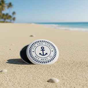 Nautical Boat Name Anchor Logo Bottle Opener