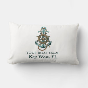 Nautical Boat Name Anchor Lumbar Cushion