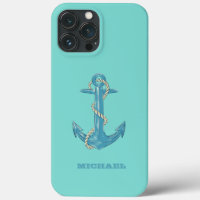 Nautical Boat Name,Anchor,Rope,Mint Green