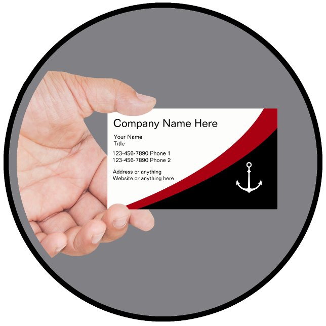 Nautical Boating Business Profile Card (Nautical business cards)