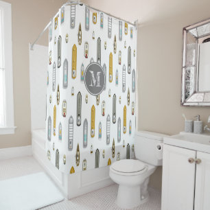 Nautical boats ships On the River ANY colour Shower Curtain