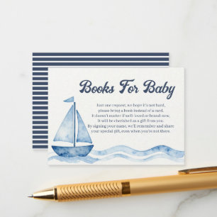 Nautical Books For Baby Enclosure Card Editable