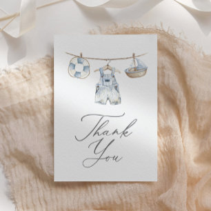 Nautical Boy Baby Shower Thank You Card