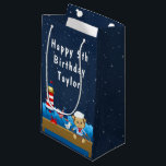 Nautical Boy Monkey Red and Navy Happy Birthday Small Gift Bag<br><div class="desc">This cute and fun gift bag can be personalised with a name or title, such as son, grandson, nephew, friend etc. It features a nautical sailor boy monkey on a wooden deck with a seagull and a crab. In the background there is a red and white lighthouse, a cute bird...</div>