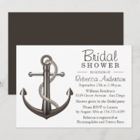 Nautical Bridal Shower Anchor Brown Wedding Sailor