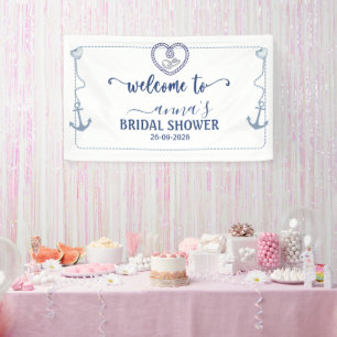 Nautical Bridal Shower Anchor Welcome Banner