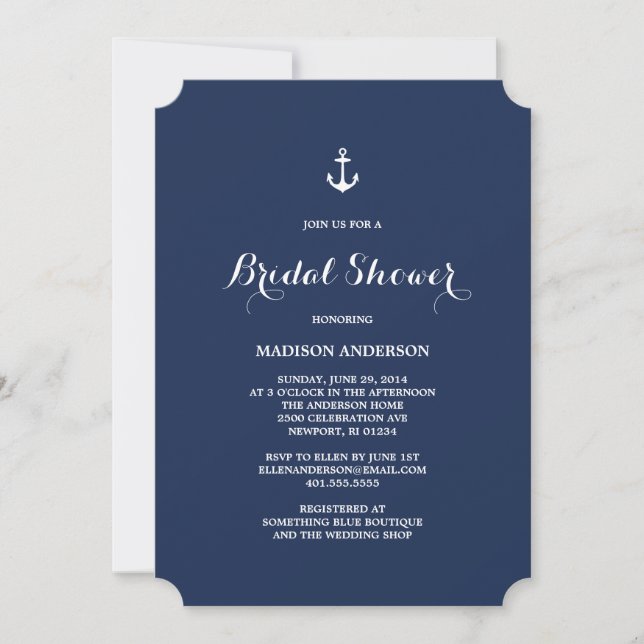 Nautical | Bridal Shower Invitation (Front)