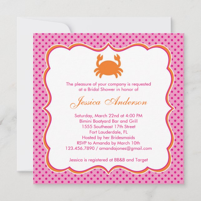 Nautical Bridal Shower Invitation (Front)