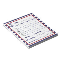 Nautical Bunco Score Pad