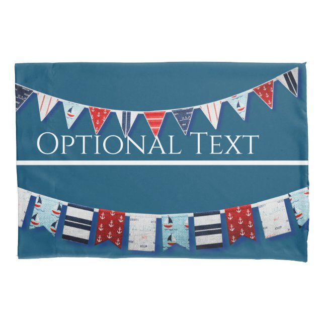 Nautical Bunting Pillowcase (Front)