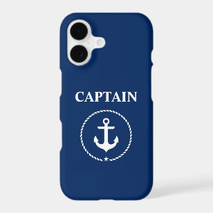 Nautical Captain Anchor Rope Navy Blue