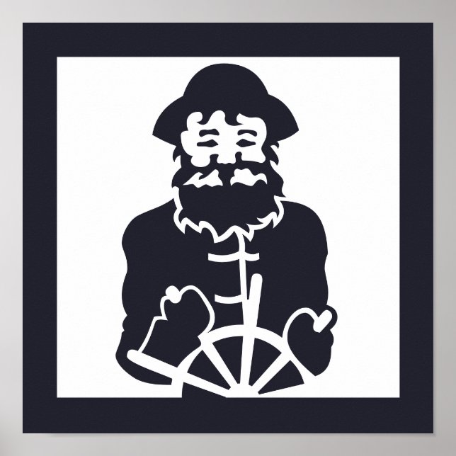 nautical CAPTAIN at sea | Poster (Front)