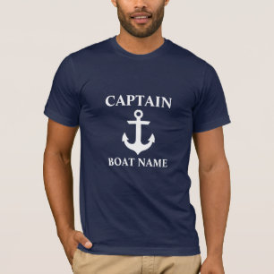 Nautical Captain Boat Name Anchor FB T-Shirt