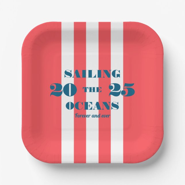 Nautical Celebration Paper Plates (Front)