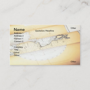 Nautical chart business card