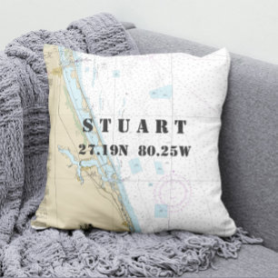Nautical Chart Latitude Longitude Southeast FL Cushion