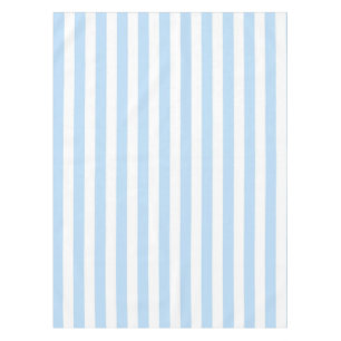 Nautical Chic Pastel Blue Stripes Pattern Spring Tablecloth