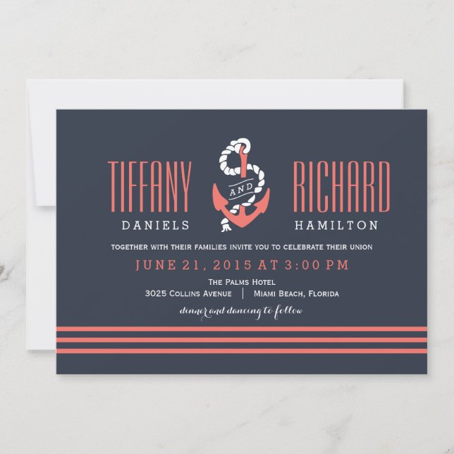 Nautical Chic Wedding Invitations (Front)
