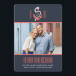 Nautical Chic Wedding Save The Date Card<br><div class="desc">Matching items available. Visit our store at BERRYBERRYSWEET.COM for more options. 

 Design © Berry Berry Sweet Designs</div>
