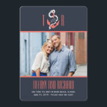 Nautical Chic Wedding Save The Date Card<br><div class="desc">Matching items available. Visit our store at BERRYBERRYSWEET.COM for more options. 

 Design © Berry Berry Sweet Designs</div>