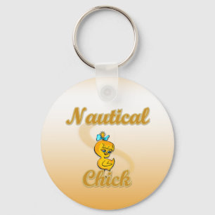 Nautical Chick Key Ring