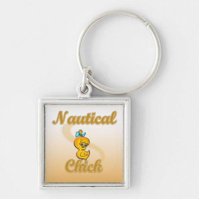 Nautical Chick Key Ring (Front)