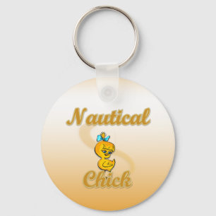 Nautical Chick Key Ring