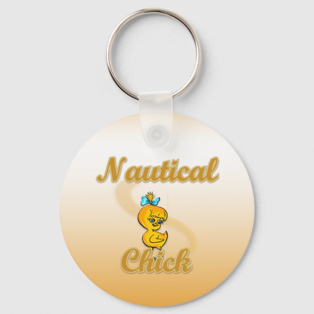 Nautical Chick Key Ring (Front)