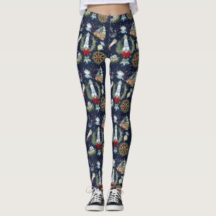 Nautical Christmas Leggings