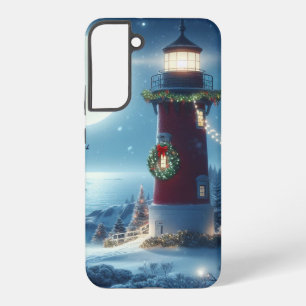 Nautical Christmas lighthouse Samsung Galaxy Case