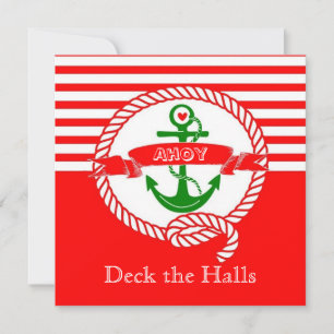 Nautical Christmas Party Invitation