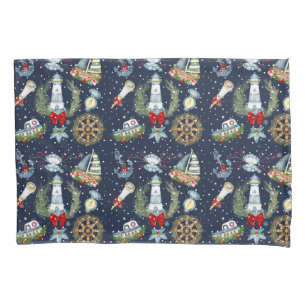 Nautical Christmas Pillowcase