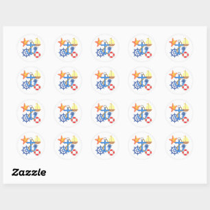 Nautical Classic Round Sticker
