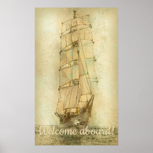 Nautical Classic Ship (Neutral) Poster