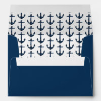 Nautical Coastal Anchor Modern Navy Blue