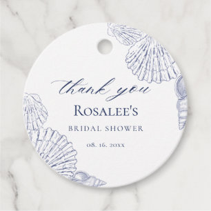 Nautical Coastal Bridal Shower Favour Tags
