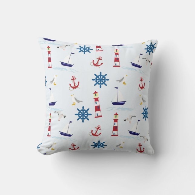 Nautical Collage Cushion (Front)