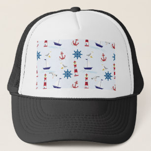 Nautical Collage Trucker Hat