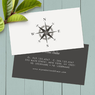 Nautical Compass Business Card