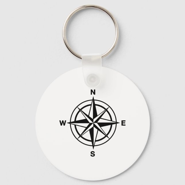 Nautical Compass Key Ring (Front)
