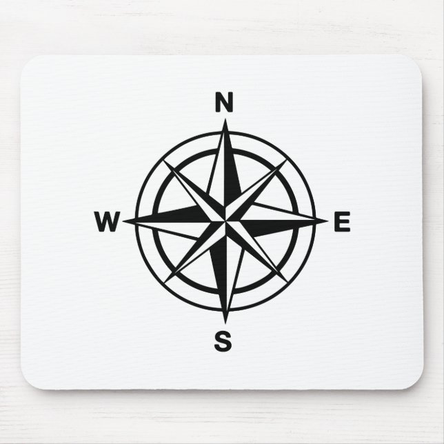 Nautical Compass Mouse Pad (Front)