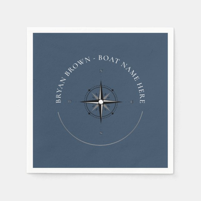 Nautical Compass Napkins (Front)