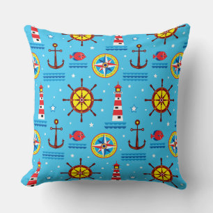 Nautical Compass Pattern Cushion