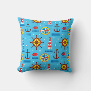 Nautical Compass Pattern Cushion