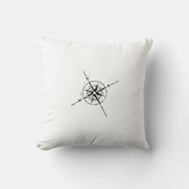 NAUTICAL COMPASS PILLOW (Front)