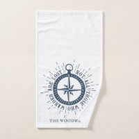 Nautical Compass & Quote Personalised Family Name 